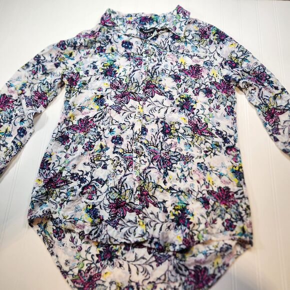 Relativity Medium Long Sleeve Button Up Medium Floral Blouse - Picture 1 of 10